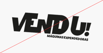 Usos incorrectos de logo Vendu! rotado